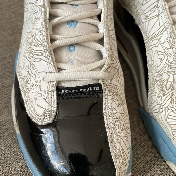 Jordan dub zero GS Legend blue gray graphics sneakers youth sz 6.5 DV1360-114 - Picture 2 of 14